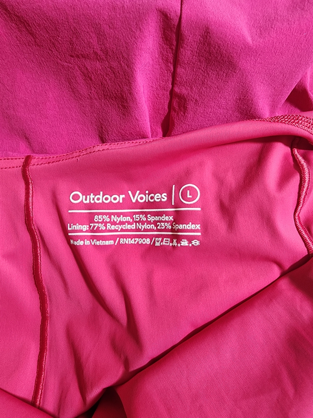 Outdoor Voices Exercise Dress Hot Pink Active Dress Skort Built-In Shorts Size L - Picture 10 of 12